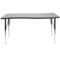 Emma and Oliver 26"W x 60"L Rectangle Wave Flexible Collaborative Adjustable Height Activity Table